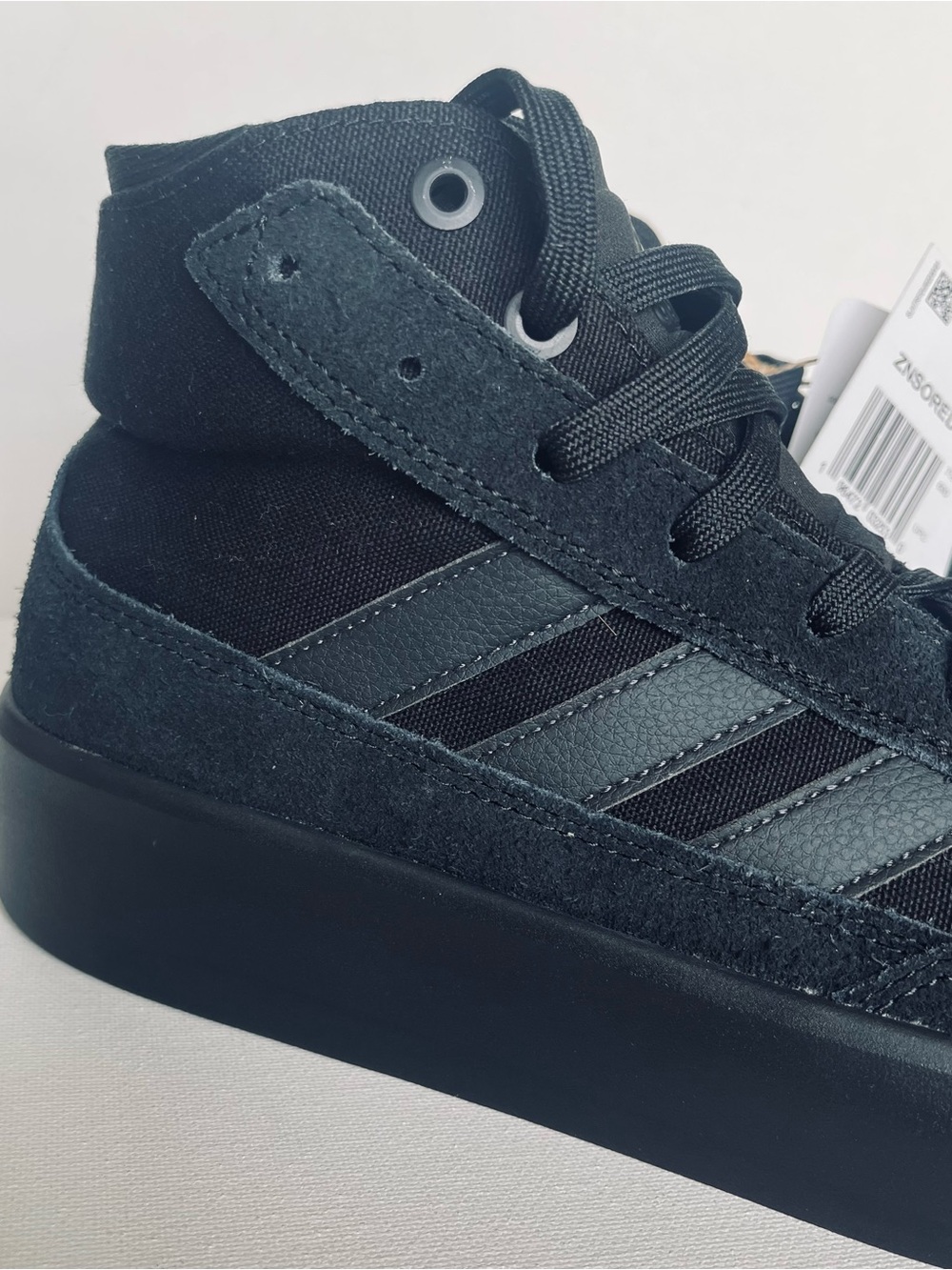NWT ADIDAS ZNSORED HIGH CORE BLACK CARBON ID8245 MENS CANVAS SNEAKERS SIZE 8 - Picture 5 of 15